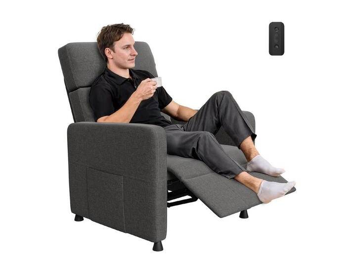 HOMALL Sessel Liegestuhl-Fernsehsessel mit verstellbarer Rückenlehne und Fußstütze (Fernsehsessel, liegesessel, mit Fernbedienung, Ruckenlehne bis zu 165 Grad verstelbar Mit seitlicher Stoftasche zum Verstauen von Zeitschriften) von OTTO