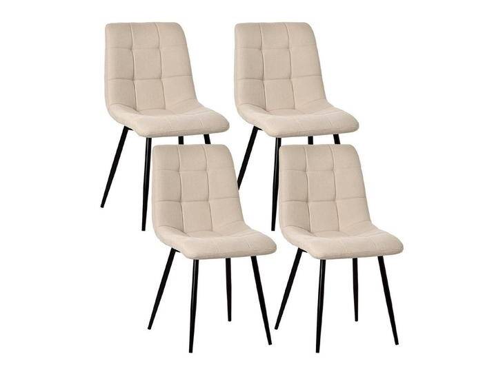 HOMAVO Esszimmerstuhl YZ6 STUHL-SET 4 Stück in Kunstleder und Stoff-gepolstert, modern (4er-Set), Modernes Design, EN12520 geprüft von OTTO