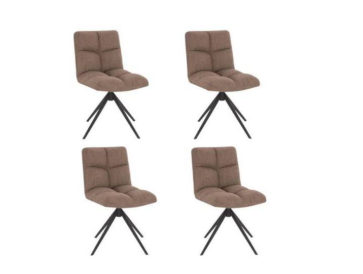 HOME DELUXE Esszimmerstuhl drehbar 2er - 8er Set NODA (4 St), Gestell aus Edelstahl, Küchenstuhl, Bürostuhl, grau, 4 St., Grau von OTTO