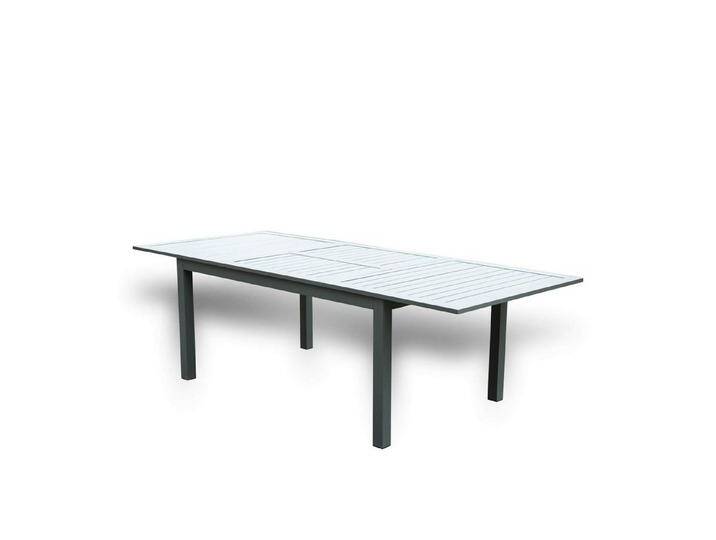 HOME DELUXE Gartentisch CASA (Terrassentisch, Balkontisch, Esstisch), schnell ausziehbar 160 - 240 cm, aus robustem Aluminium, Gartenmöbel, grau von OTTO