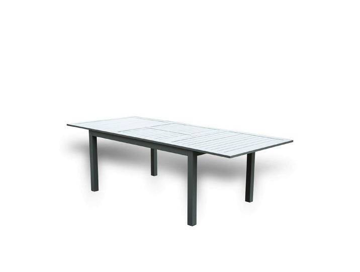 HOME DELUXE Gartentisch CASA (Terrassentisch, Balkontisch, Esstisch), schnell ausziehbar 160 - 240 cm, aus robustem Aluminium, Gartenmöbel, grau von OTTO