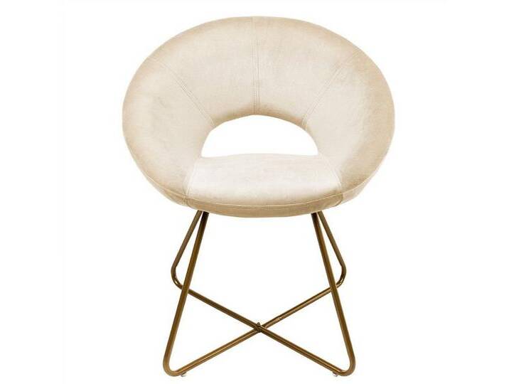 HOME DELUXE Schminktisch CANDICE - Weiß 142 x 111 x 54 cm (1-St), mit LED Beleuchtung & 6 Schubladen I Frisiertisch, beige, Samtstuhl von OTTO