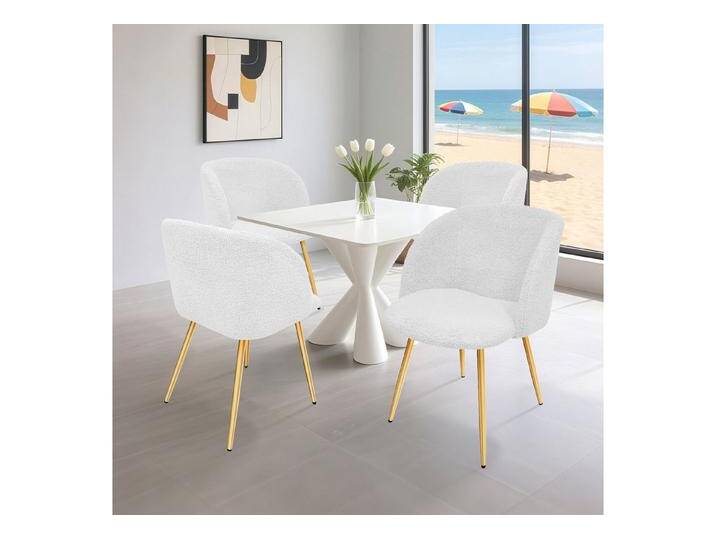 HOMELUX Polsterstuhl Esszimmer Stühle 4st Schminktisch Stuhl, Esszimmerstuhl Küchenstühle, Teddy Stoff Esstisch Stühle mit Armlehne & Metallbeine HOMELUX Polsterstuhl Esszimmer Stühle 4st Schminktisch Stuhl, Esszimmerstuhl Küchenstühle, Teddy Stoff Esstisch Stühle mit Armlehne & Metallbeine von OTTO