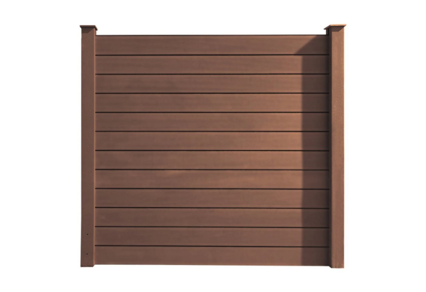 HORI Zaun HORI WPC Sichtschutzzaun Stecksystem, Gartenzaun witterungsbeständig, (Komplettset, 15-St., 3x Sichtschutzzaun 4x Verbindungspfosten 4x Konsole 4x Pfostenkappe), 3x Sichtschutzzaun 4x Verbindungspfosten 4x Konsole 4x Pfostenkappe von HORI