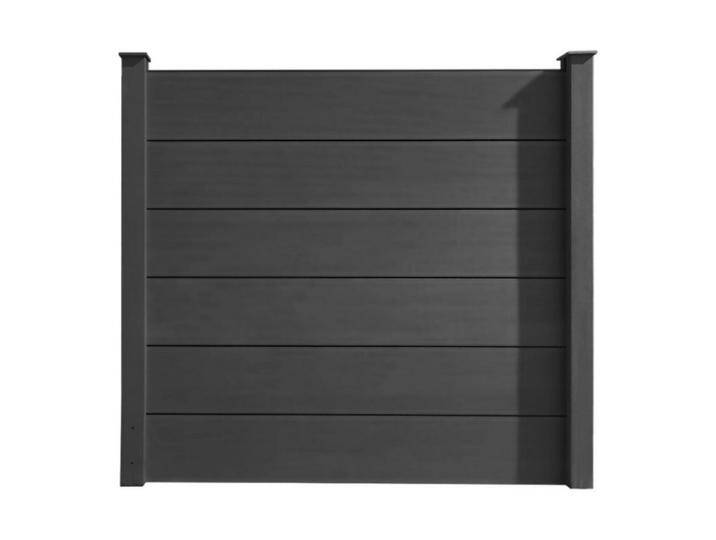 HORI Zaun WPC Sichtschutzzaun Stecksystem, Gartenzaun witterungsbeständig, (Komplettset, 7-St., 1x Sichtschutzzaun 2x Verbindungspfosten 2x Konsole 2x Pfostenkappe) von OTTO