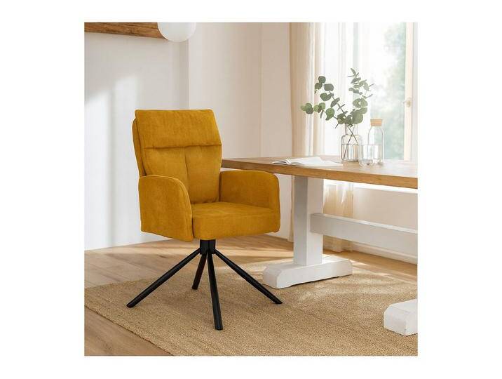 HTI-Living Esszimmerstuhl Esszimmerstuhl Kyra Gelb 2er-Set (Set, 2 St), Drehstuhl Auto-Return, gelb von OTTO