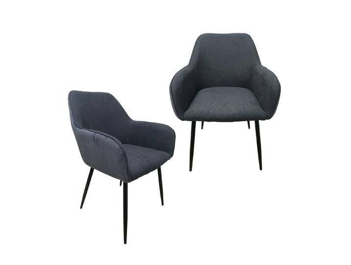 HTI-Living Esszimmerstuhl Stuhl Albany Soft Grau 2er-Set (Set, 2 St), Esszimmerstuhl Armlehnenstuhl Polsterstuhl, grau von OTTO