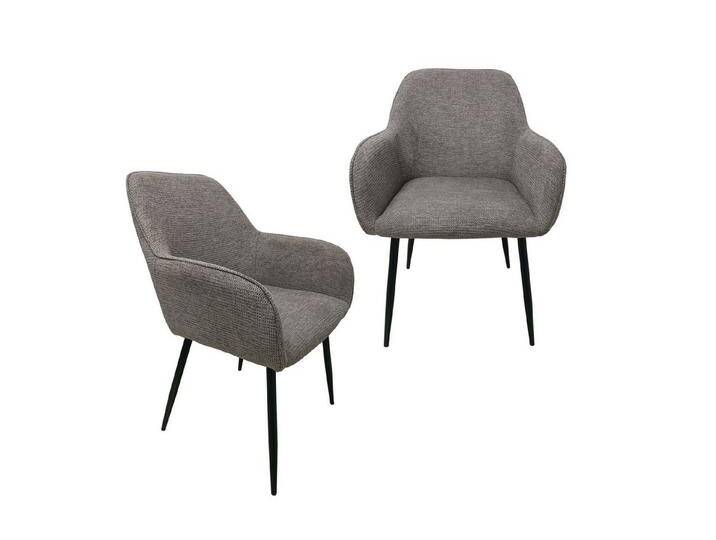 HTI-Living Esszimmerstuhl Stuhl Albany Waffle Hellbraun 2er-Set (Set, 2 St), Esszimmerstuhl Armlehnenstuhl Polsterstuhl, braun von OTTO