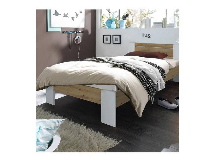 HTI-Living Futonbett Futonbett 140 x 200 cm Weiß/Artisaneiche (Stück, 1-tlg., 1 Bett ohne Lattenrost und Matratze), Bettgestell, weiß von OTTO