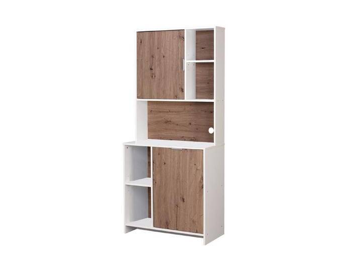 HTI-Living Küchenbuffet Küchenbuffet Malin (Stück, 1-St., 1 Küchenbuffet) Küchenschrank Mehrzweckschrank Mikrowellenschrank, braun, Weiß Artisaneiche von OTTO