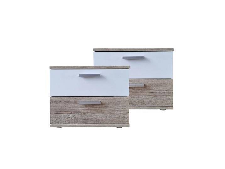 HTI-Living Nachtkommode Nachtschrank 2er Set Sonoma Weiß (Set, 2 St., 2 Nachtschränke), Nachttisch Nachtkommode Nachtkonsole, beige von OTTO