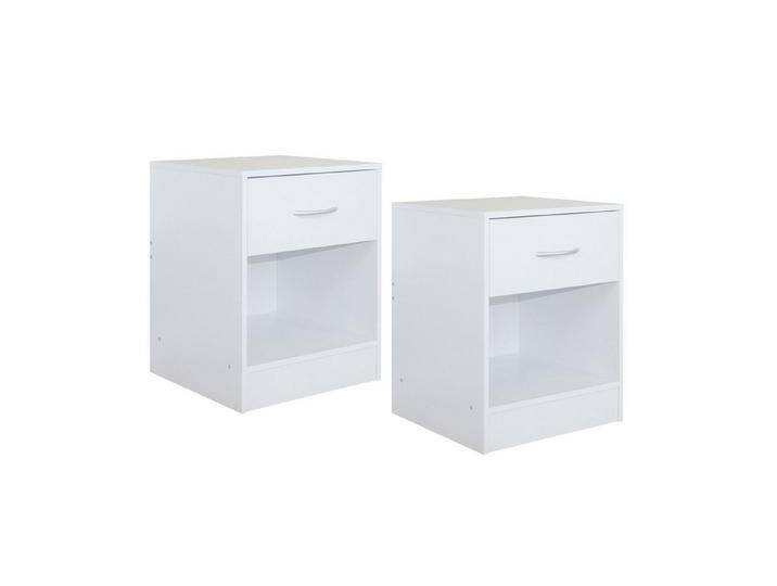 HTI-Living Nachtkommode Nachtschrank 2er-Set Thekla 4050 (Set, 2 St., 2 Nachtkommoden), Nachttisch Nachtkommode, beige weiß, Weiß von OTTO
