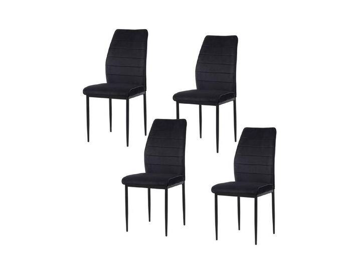 HTI-Living Polsterstuhl Esszimmerstuhl Madison Samt Schwarz 4er-Set (Set, 4 St), Polsterstuhl Velvet, schwarz von OTTO