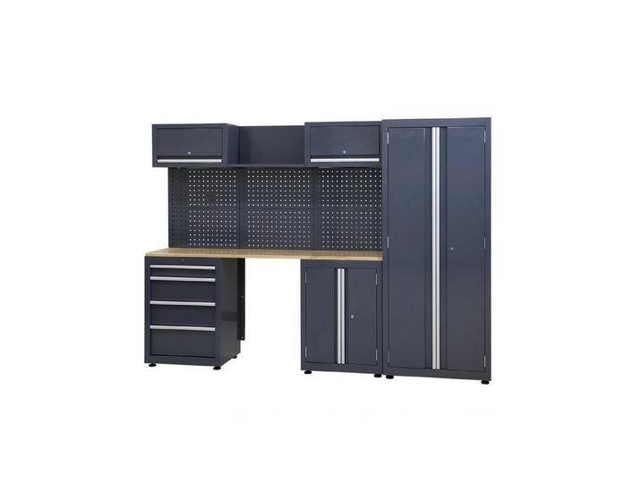 HTI-Living Werkzeugschrank Werkstattwand Havel (Stück, 1-St., 1 Werkstattwand inkl. Zubehör) Werkzeugwand Schranksystem Lochwand, grau, Grau von OTTO