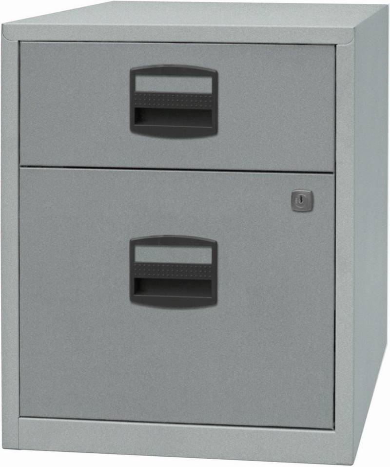 Bisley Home Hängeschuhschrank Hängeregistraturschrank 2 Schübe 1-bahnig silber von Bisley Home