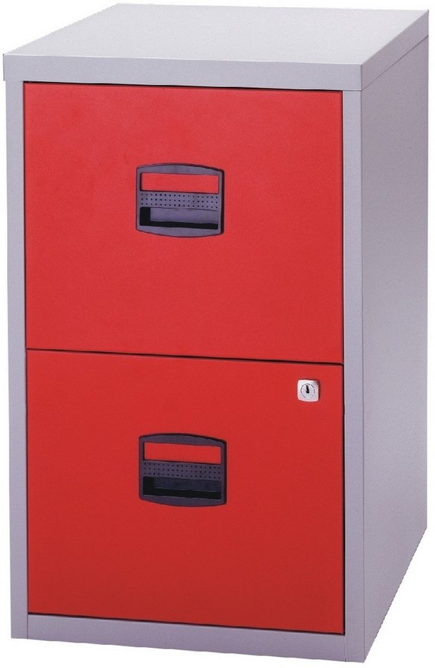 Bisley Home Hängeschuhschrank Hängeregistraturschrank 2 Schübe 1-bahnig lichtgrau/kardinalrot Bisley Home Hängeschuhschrank Hängeregistraturschrank 2 Schübe 1-bahnig lichtgrau/kardinalrot von Bisley Home