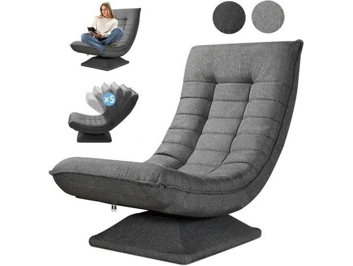 Happy Home Relaxsessel Faulenzer-Sofa, Zusammenklappbarer Lounge-Drehstuhl., grau, Grau von OTTO