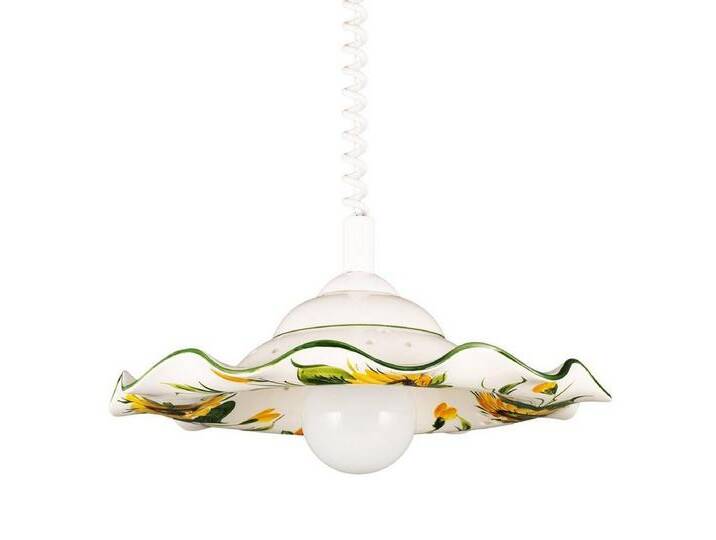 Helios Leuchten Pendelleuchte Küchenlampe Keramik, Keramiklampe, Deckenlampe, Hängelampe, für Esszimmer Küchentisch, handgefertigt, bunt gelb von OTTO