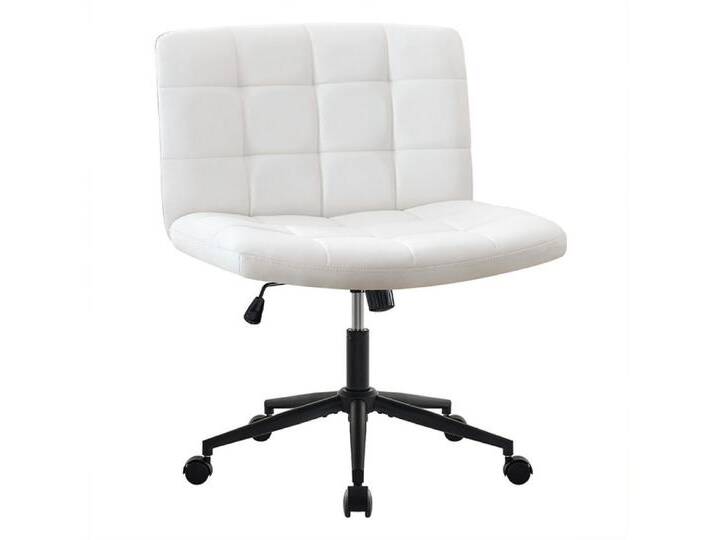 Hellove Polsterstuhl Ergonomischer Bürostuhl Schreibtischstuhl Schneidersitz Stuhl (1 St), Höhenverstellbarer Drehstuhl ohne Armlehnen, weiß, Weiß von OTTO
