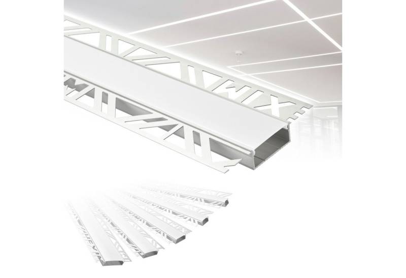 Hexim LED-Stripe-Profil 2m Trockenbauprofil Alu LED Profil Unterputz (10m/5Stk, ALED-3 30mm), 2m Trockenbauprofil Alu LED Profil Unterputz (10m/5Stk, ALED-3 30mm) von Hexim