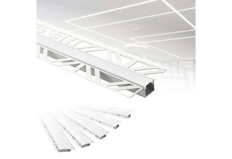 Hexim LED-Stripe-Profil 2m Trockenbauprofil Alu LED Profil Unterputz (96m/48Stk, ALED-1 12mm), 2m Trockenbauprofil Alu LED Profil Unterputz (96m/48Stk, ALED-1 12mm) von Hexim