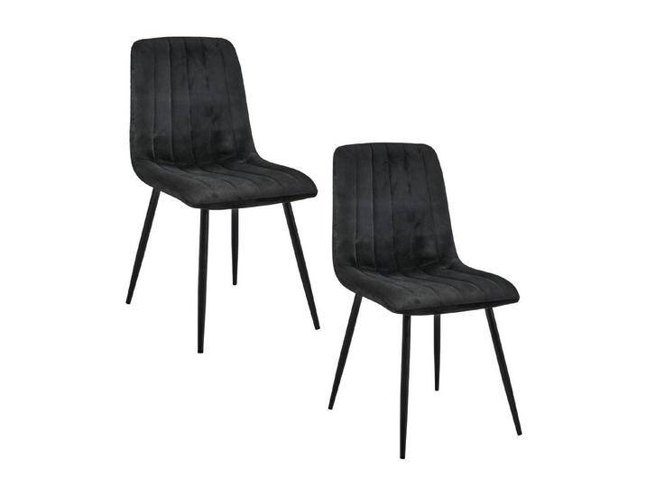 Home Collective Esszimmerstuhl 2er Set Wohnzimmerstuhl Stuhl, Samt mit Metallbeinen, elegant, Polsterstuhl 2x schwarz mit schwarzen Beinen, schwarz Home Collective Esszimmerstuhl 2er Set Wohnzimmerstuhl Stuhl, Samt mit Metallbeinen, elegant, Polsterstuhl 2x schwarz mit schwarzen Beinen, schwarz von OTTO