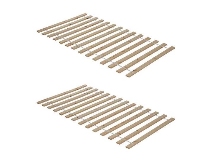 Home4You Rollrost, 2er Set, 90 x 200 cm, Fichten und- Kieferlatten, Kopfteil nicht verstellbar, Fußteil nicht verstellbar, mit Textilband, rollbar von OTTO