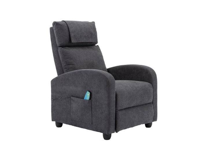 HomeGuru Massagesessel Relaxsessel,Fernsehsessel,Ruhesessel,Liegefunktion,Vibration,Heizung (1-St., Packung), mit Relaxfunktion, grau, dunkelgrau von OTTO