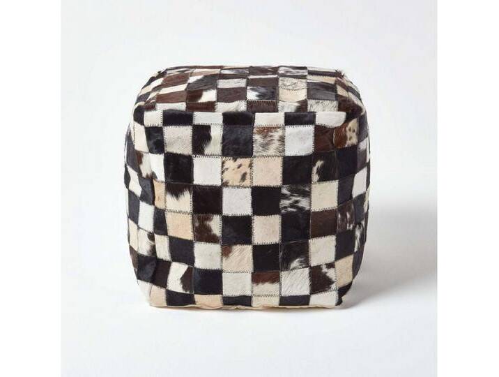Homescapes Pouf Designer Hocker Pouf Patchwork Lederhocker braun, braun Homescapes Pouf Designer Hocker Pouf Patchwork Lederhocker braun, braun von OTTO