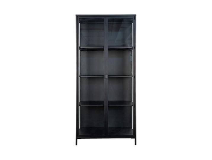 House Nordic Standvitrine Brisbane in Schwarz, Metall - 80x175x35cm (BxHxT), schwarz von OTTO