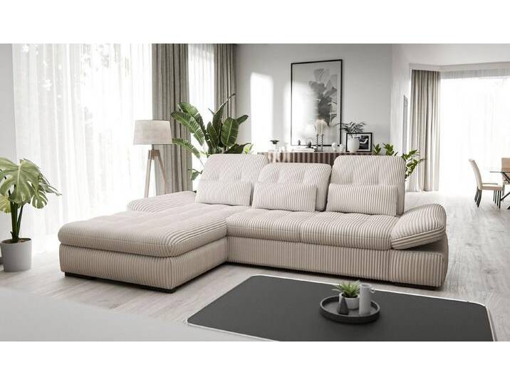 Hygger Möbelhaus Ecksofa Oregon L-Form XXL 300x200, Polsterecke Inkl. Sitztiefenverstellung, Arm- und Kopfteilverstellung, 3 Nierenkissen, Hergestellt in Europa, beige Hygger Möbelhaus Ecksofa Oregon L-Form XXL 300x200, Polsterecke Inkl. Sitztiefenverstellung, Arm- und Kopfteilverstellung, 3 Nierenkissen, Hergestellt in Europa, beige von OTTO