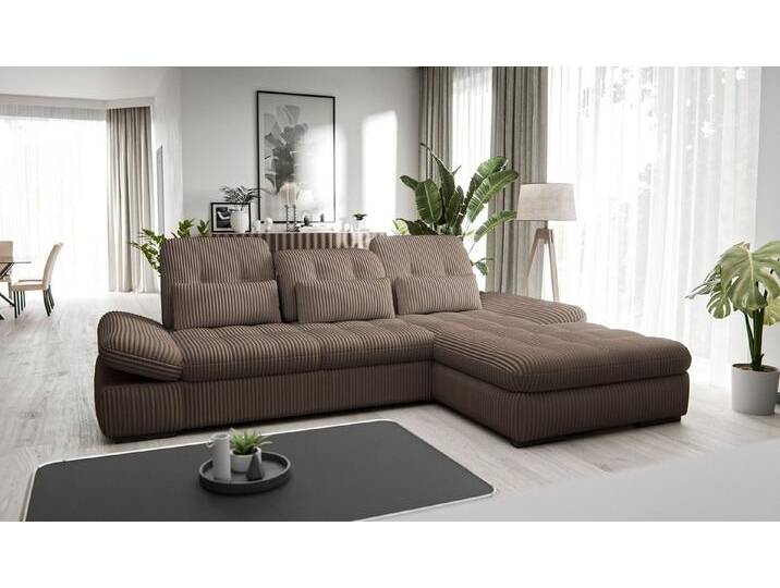 Hygger Möbelhaus Ecksofa Oregon L-Form XXL 300x200, Polsterecke Inkl. Sitztiefenverstellung, Arm- und Kopfteilverstellung, 3 Nierenkissen, Hergestellt in Europa, braun Hygger Möbelhaus Ecksofa Oregon L-Form XXL 300x200, Polsterecke Inkl. Sitztiefenverstellung, Arm- und Kopfteilverstellung, 3 Nierenkissen, Hergestellt in Europa, braun von OTTO