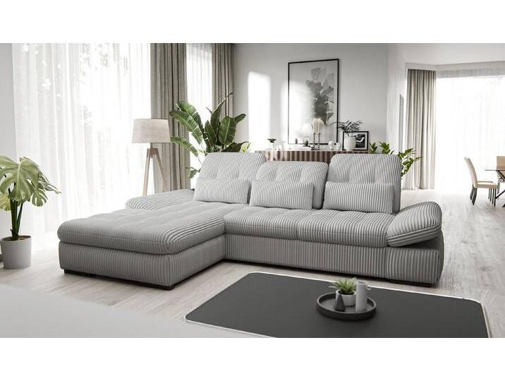 Hygger Möbelhaus Ecksofa Oregon L-Form XXL 300x200, Polsterecke Inkl. Sitztiefenverstellung, Arm- und Kopfteilverstellung, 3 Nierenkissen, Hergestellt in Europa, grau Hygger Möbelhaus Ecksofa Oregon L-Form XXL 300x200, Polsterecke Inkl. Sitztiefenverstellung, Arm- und Kopfteilverstellung, 3 Nierenkissen, Hergestellt in Europa, grau von OTTO