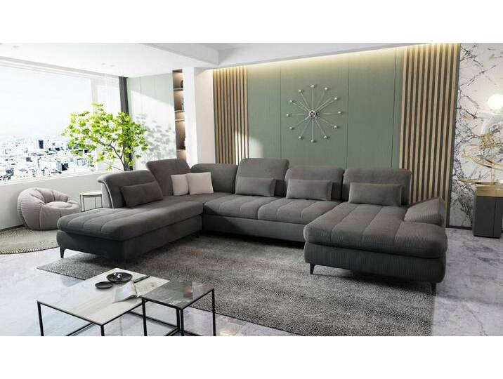 Hygger Möbelhaus Wohnlandschaft Nola U-Form XXL wahlweise mit Bettfunktion & 2 Bettkästen wählbar, Eckcouch B × T₁ / T₂: 370 × 170/230 cm, inkl. Sitztiefenverstellung, Kopfteilverstellung, Armteilverstellung, grau Hygger Möbelhaus Wohnlandschaft Nola U-Form XXL wahlweise mit Bettfunktion & 2 Bettkästen wählbar, Eckcouch B × T₁ / T₂: 370 × 170/230 cm, inkl. Sitztiefenverstellung, Kopfteilverstellung, Armteilverstellung, grau von OTTO