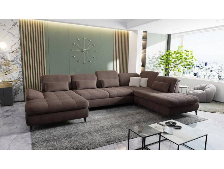 Hygger Möbelhaus Wohnlandschaft Nola U-Form XXL wahlweise mit Bettfunktion & 2 Bettkästen wählbar, Eckcouch B × T₁ / T₂: 370 × 170/230 cm, inkl. Sitztiefenverstellung, Kopfteilverstellung, Armteilverstellung, braun Hygger Möbelhaus Wohnlandschaft Nola U-Form XXL wahlweise mit Bettfunktion & 2 Bettkästen wählbar, Eckcouch B × T₁ / T₂: 370 × 170/230 cm, inkl. Sitztiefenverstellung, Kopfteilverstellung, Armteilverstellung, braun von OTTO