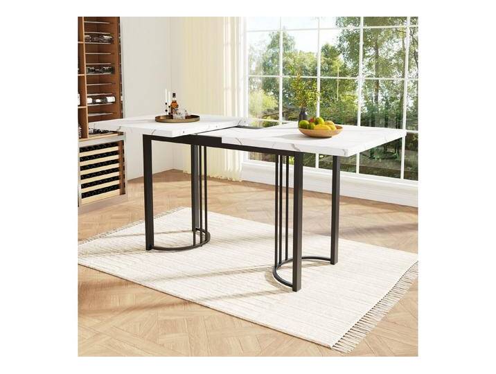 IDEASY Esstisch Ausziehbarer Esstisch mit Metallgestell weiß/schwarz, schwarz von OTTO