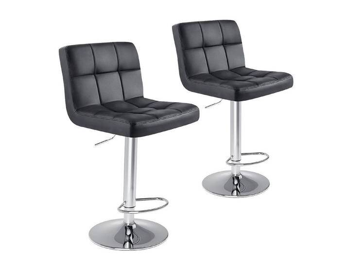 IDEASY Hochstuhl Barhocker 2er Set Barstuhl mit Lehne stylischer Tresenhocker (Hochstuhl 2er-Pack), Höhenverstellbar 62-83cm Drehstuhl 360 Grad PU Leder von OTTO