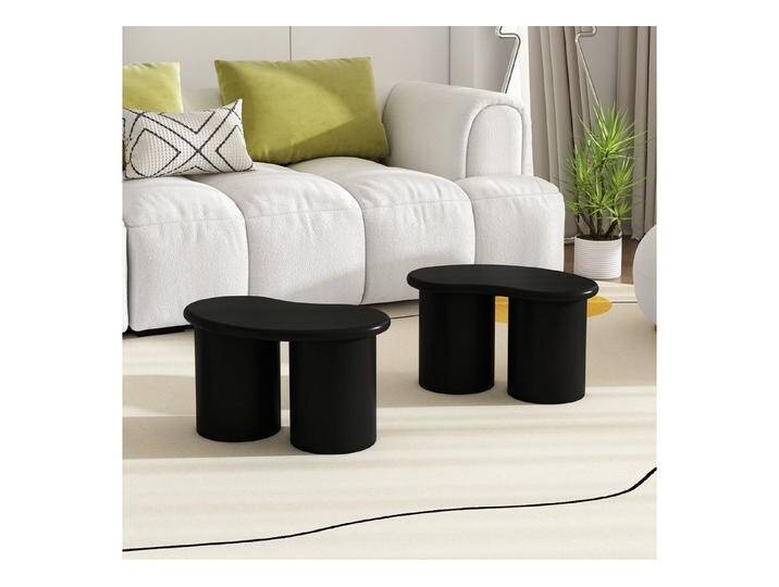 IDEASY Hocker Unregelmäßige Bank mit 2 Hockern als Couchtisch 16x42x24,5cm (Platzsparendes Format für kleine Räume), Moderne Designbank mit 2 Hockern, als Couchtisch oder Sitzmöbel von OTTO