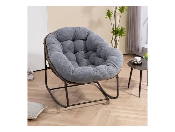 IDEASY Schaukelstuhl Outdoor Rattan Schaukelstuhl Relaxsessel mit Polsterkissen, wetterfest, Synthetische Rattan handgeflochten, Stahlrahmen, ergonomische Sitzform IDEASY Schaukelstuhl Outdoor Rattan Schaukelstuhl Relaxsessel mit Polsterkissen, wetterfest, Synthetische Rattan handgeflochten, Stahlrahmen, ergonomische Sitzform von OTTO