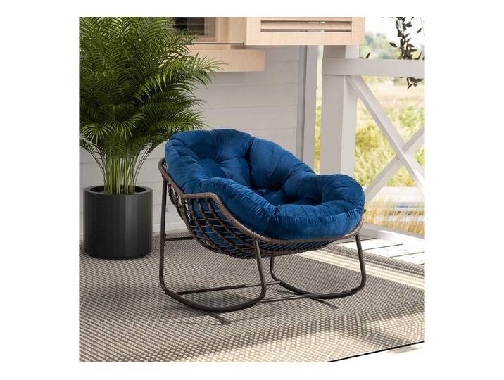 IDEASY Schaukelstuhl Outdoor Rattan Schaukelstuhl Relaxsessel mit Polsterkissen, wetterfest, Synthetische Rattan handgeflochten, Stahlrahmen, ergonomische Sitzform IDEASY Schaukelstuhl Outdoor Rattan Schaukelstuhl Relaxsessel mit Polsterkissen, wetterfest, Synthetische Rattan handgeflochten, Stahlrahmen, ergonomische Sitzform von OTTO