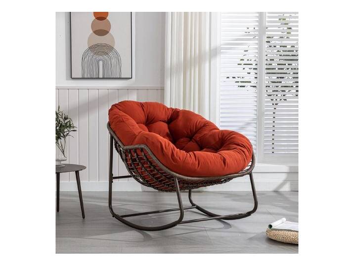 IDEASY Schaukelstuhl Outdoor Rattan Schaukelstuhl Relaxsessel mit Polsterkissen, wetterfest, Synthetische Rattan handgeflochten, Stahlrahmen IDEASY Schaukelstuhl Outdoor Rattan Schaukelstuhl Relaxsessel mit Polsterkissen, wetterfest, Synthetische Rattan handgeflochten, Stahlrahmen von OTTO