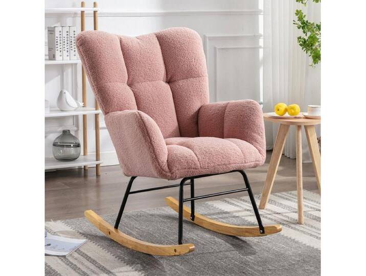 IDEASY Schaukelstuhl Stillsessel Relaxsessel Teddy-Schaukelsessel Schwingsessel Relaxstuhl, Relaxfunktion, das Baby ins Bett bringen, für Schlafzimmer Wohnzimmer von OTTO