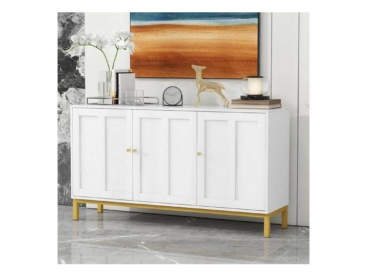 IDEASY Sideboard Elegantes 3-türiges Sideboard mit Marmorplatte Weiß, weiß IDEASY Sideboard Elegantes 3-türiges Sideboard mit Marmorplatte Weiß, weiß von OTTO