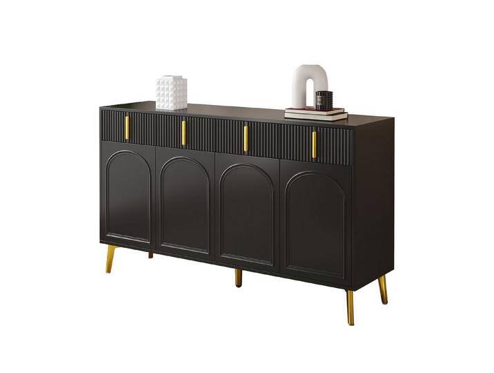IDEASY Sideboard Minimales Sideboard, Schließfach mit Linienführung, 140x37,8x82 cm, 4 Türen, 4 Schubladen, herausnehmbares Laminat, reichlich Stauraum von OTTO