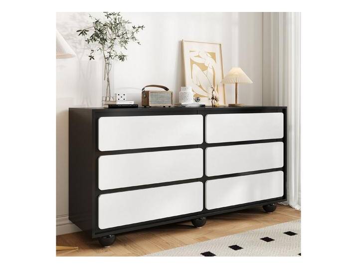 IDEASY Sideboard Moderne Frisierkommode mit 6 Schubladen, Schminktisch Dressing Table 140x38x74,5cm, schwarz IDEASY Sideboard Moderne Frisierkommode mit 6 Schubladen, Schminktisch Dressing Table 140x38x74,5cm, schwarz von OTTO
