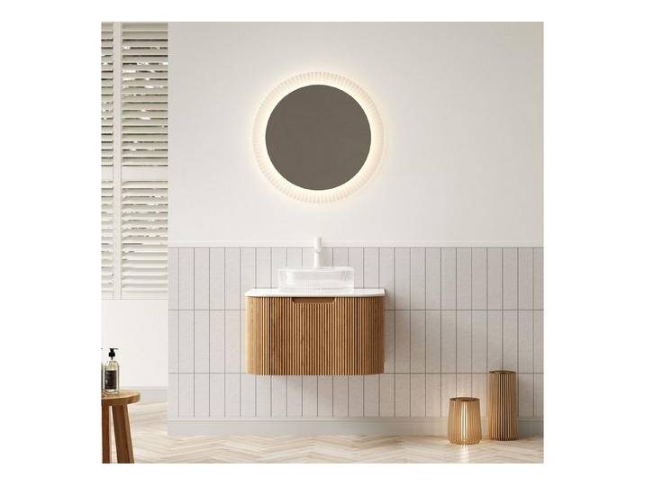 IDEASY Waschbecken Hängender Waschtisch weiß mit Keramikbecken & Schubladenschrank, Stil-3 von OTTO