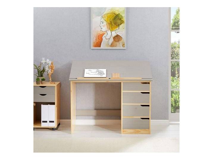 IDIMEX Kinderschreibtisch EMMA, Schreibtisch mit Schubladen und neigbarer Tischplatte, Kinderschreibti, grau, natur/grau IDIMEX Kinderschreibtisch EMMA, Schreibtisch mit Schubladen und neigbarer Tischplatte, Kinderschreibti, grau, natur/grau von OTTO
