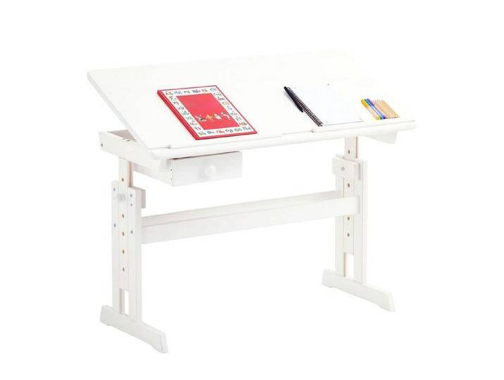 IDIMEX Kinderschreibtisch FLEXI, Kinderzimmer Lerntisch höhenverstellbar aus Massivholz Weiß, weiß, weiß IDIMEX Kinderschreibtisch FLEXI, Kinderzimmer Lerntisch höhenverstellbar aus Massivholz Weiß, weiß, weiß von OTTO