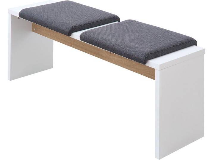 Innostyle Essbank Memphis Sitzbank, 130x49x40cm (B/H/T) (1-St), 2 Klemmkissen, weiß von OTTO