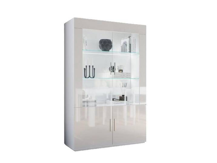 Interdesign24 Glasvitrine Venere (4-Türig, in Weiß Hochglanz) Made in Italy von OTTO